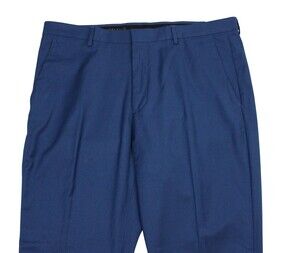 Perry Ellis Portfolio Essentials Pants Mens 36x32 Blue Slim Fit Stretch Non Iron